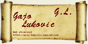 Gajo Luković vizit kartica